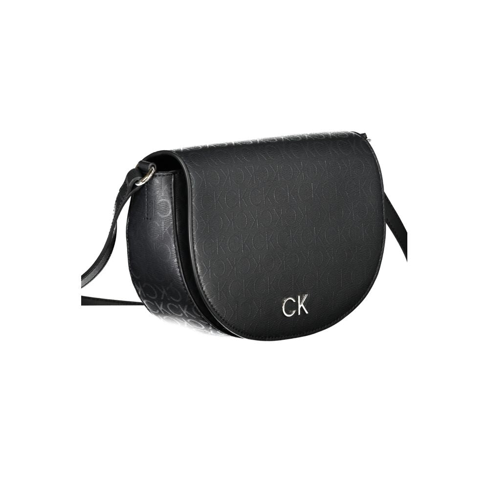 Calvin Klein Black Polyurethane Women Shoulder Bag - ClickThatClicks 