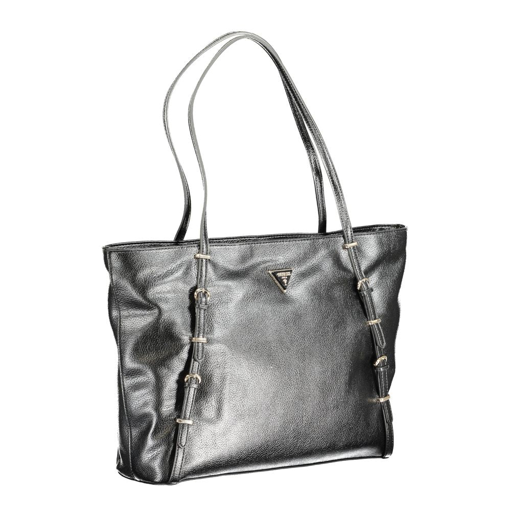 Guess Jeans Black Polyurethane Women Handbag - ClickThatClicks 