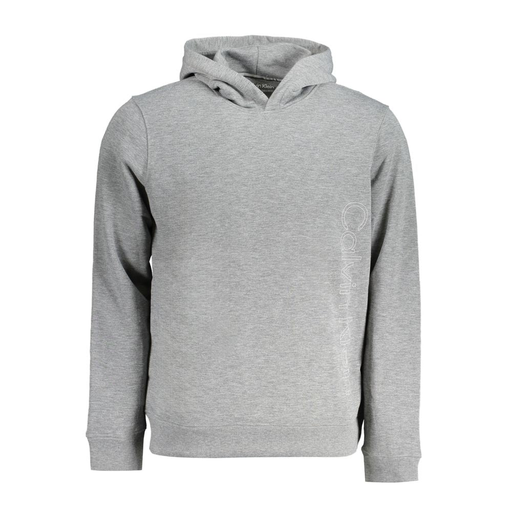Calvin Klein Grigio Polyester Men's Hoodie - ClickThatClicks 