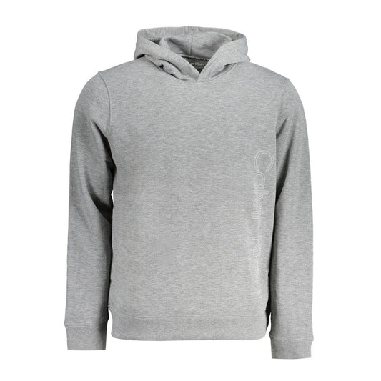 Calvin Klein Grigio Polyester Men's Hoodie - ClickThatClicks 