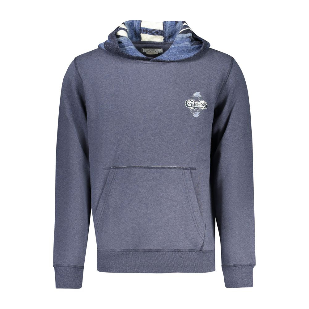 Guess Jeans Blue Cotton Men's Hoodie - ClickThatClicks 