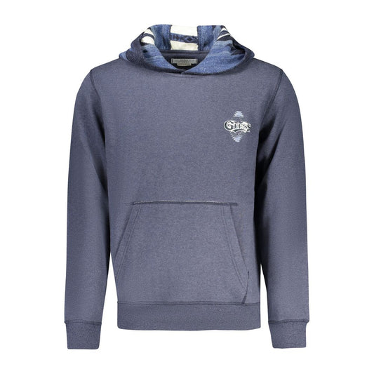Guess Jeans Blue Cotton Men's Hoodie - ClickThatClicks 