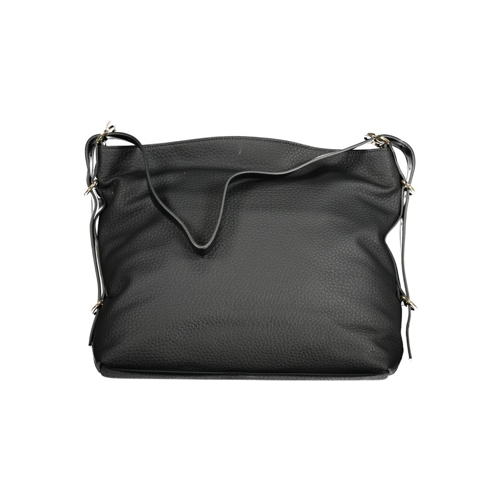 Mario Valentino Black Polyurethane Women Handbag - ClickThatClicks 