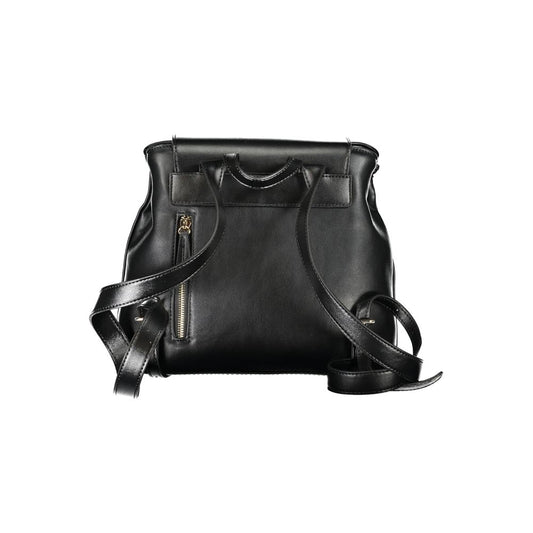 Mario Valentino Black Polyurethane Women Backpack - ClickThatClicks 