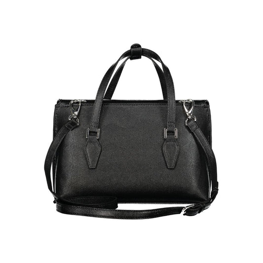 Mario Valentino Black Polyurethane Women Handbag - ClickThatClicks 