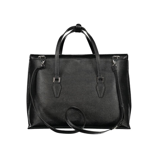 Mario Valentino Black Polyurethane Women Handbag - ClickThatClicks 