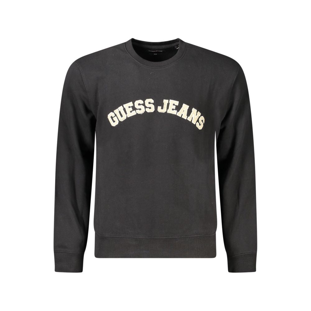 Guess Jeans Black Cotton Men Sweatshirt - ClickThatClicks 
