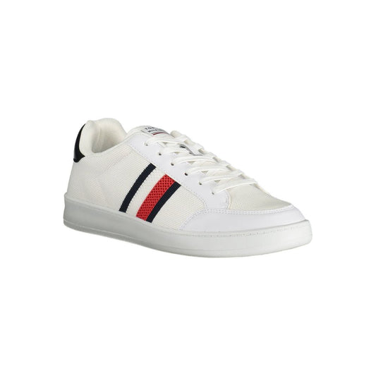 Tommy Hilfiger White Polyester Men Sneaker - ClickThatClicks 