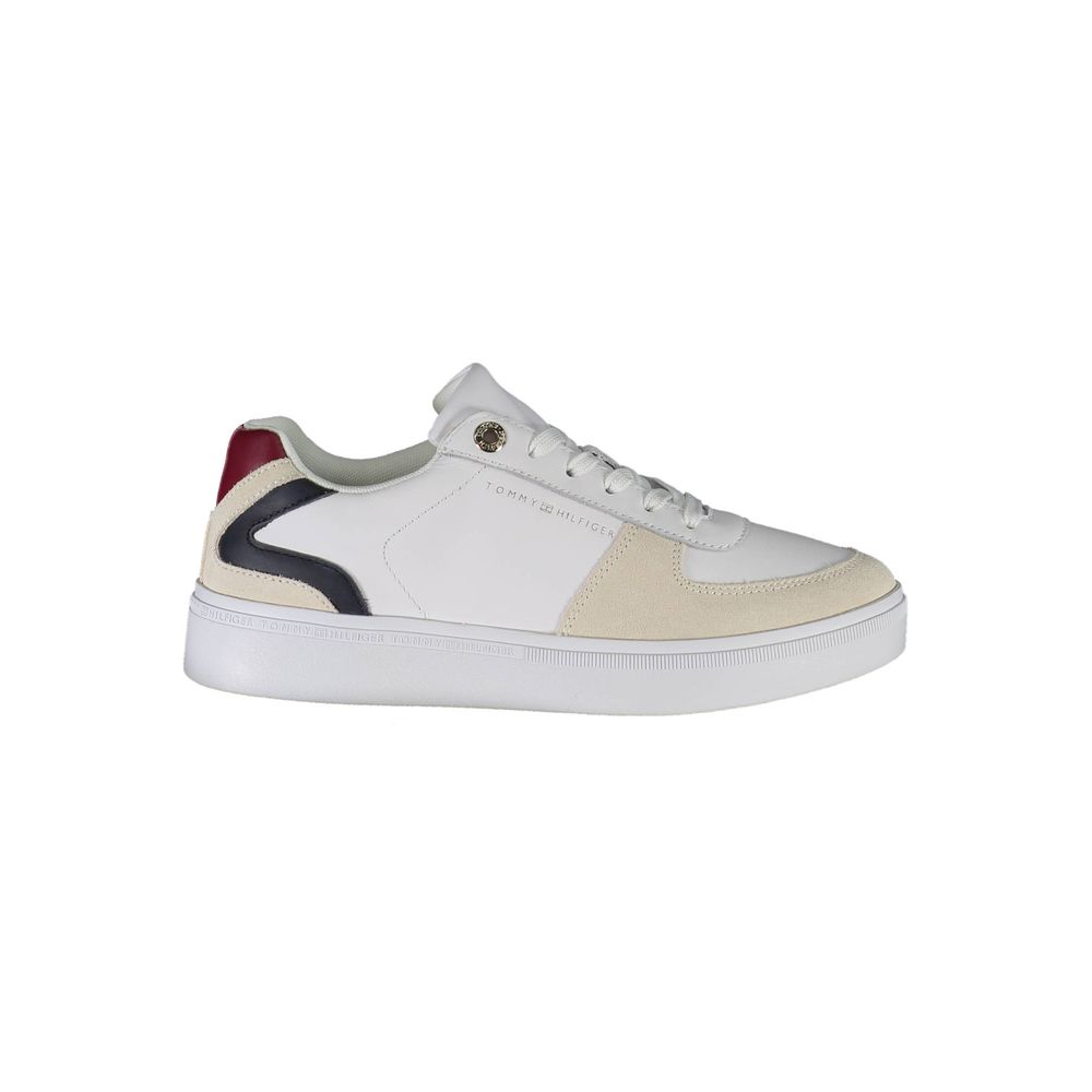 Tommy Hilfiger White Polyester Women Sneaker - ClickThatClicks 