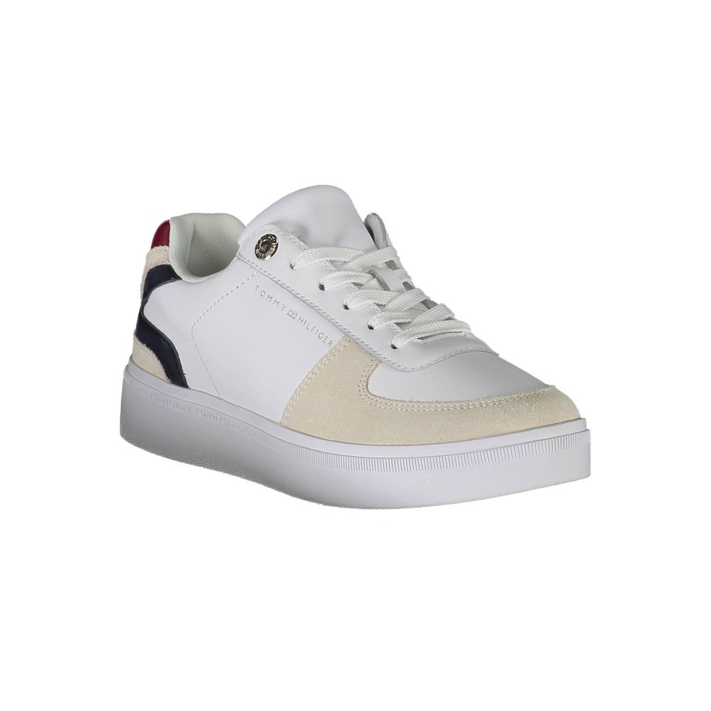 Tommy Hilfiger White Polyester Women Sneaker - ClickThatClicks 