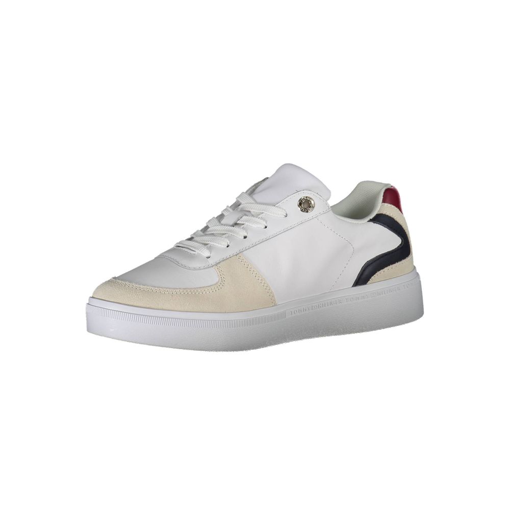 Tommy Hilfiger White Polyester Women Sneaker - ClickThatClicks 