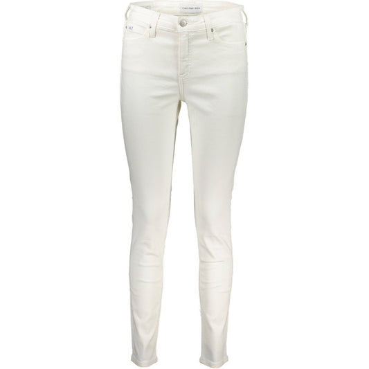Calvin Klein Bianco Cotton Women Jeans - ClickThatClicks 