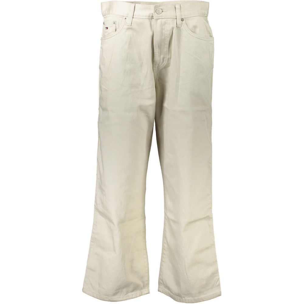 Tommy Hilfiger Beige Cotton Women Jeans - ClickThatClicks 