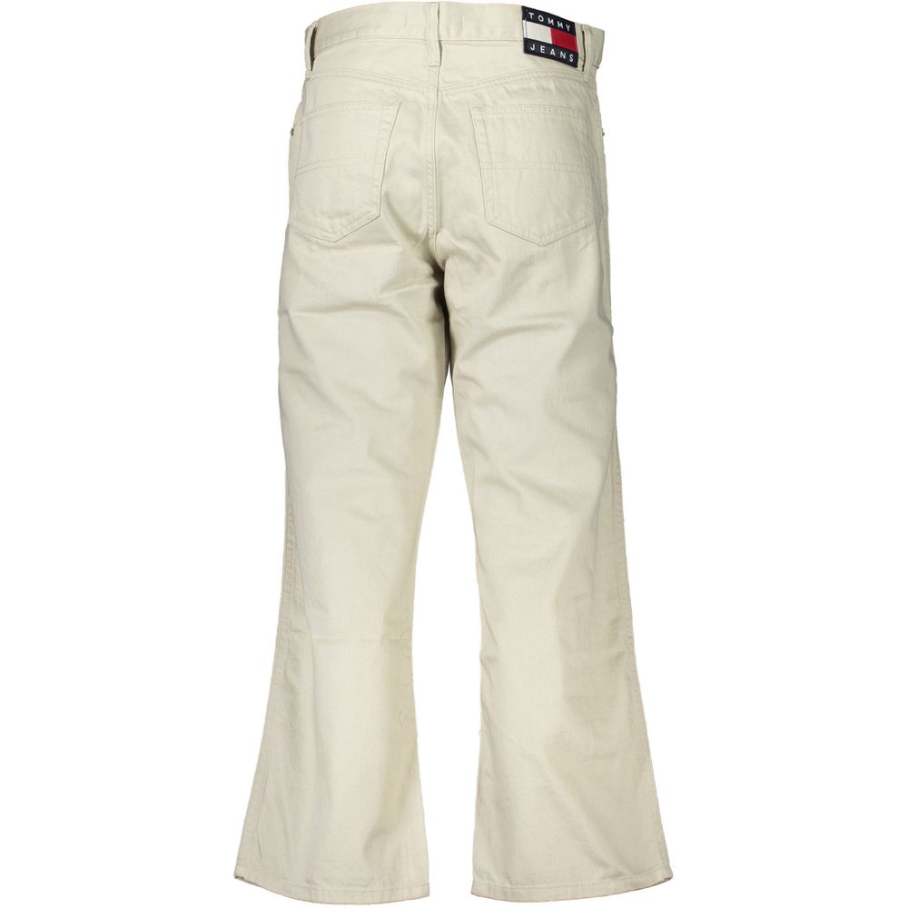 Tommy Hilfiger Beige Cotton Women Jeans - ClickThatClicks 
