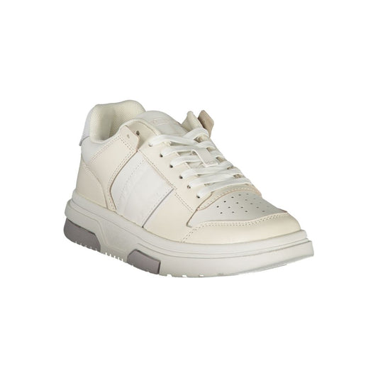 Tommy Hilfiger White Leather Women Sneaker - ClickThatClicks 