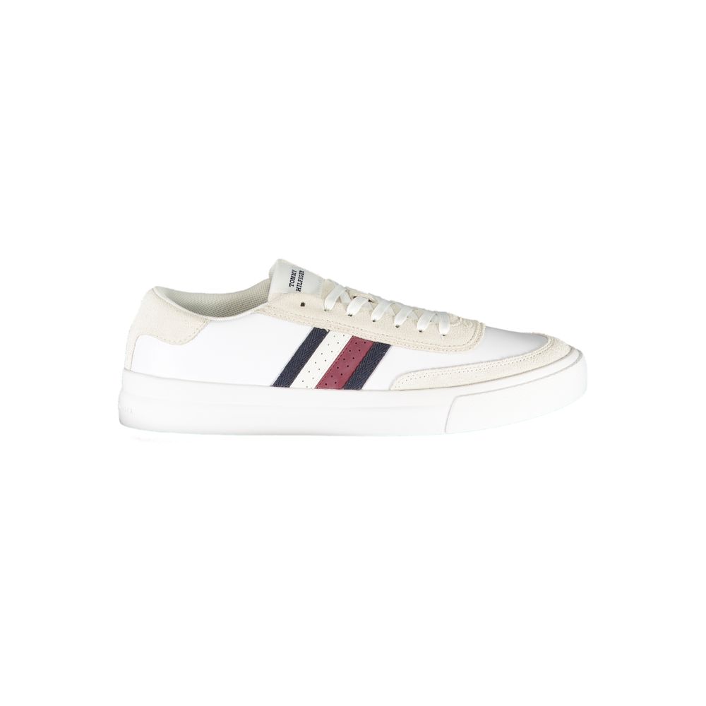 Tommy Hilfiger White Leather Men Sneaker - ClickThatClicks 
