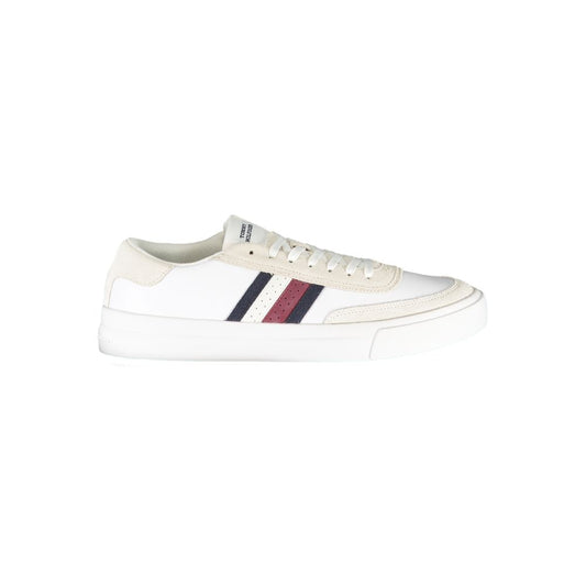 Tommy Hilfiger White Leather Men Sneaker - ClickThatClicks 