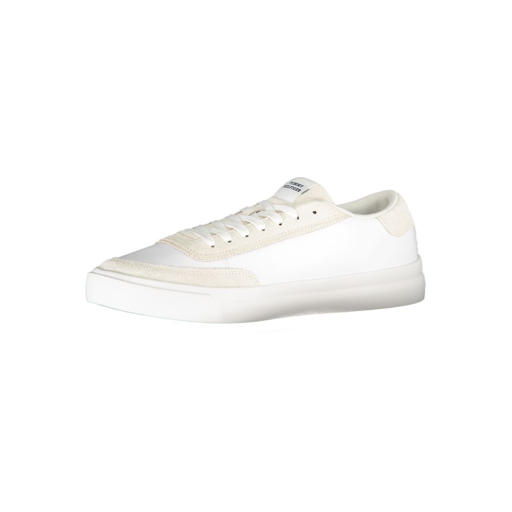Tommy Hilfiger White Leather Men Sneaker - ClickThatClicks 