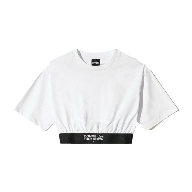 Comme Des Fuckdown White Cotton Women T-Shirt