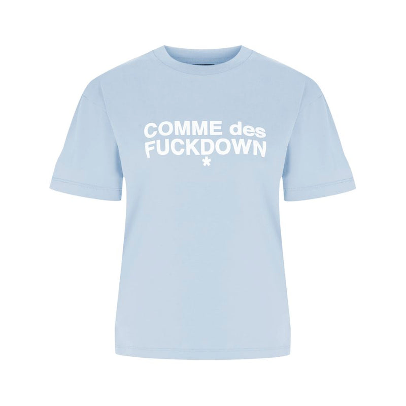 Comme Des Fuckdown Blue Cotton Women T-Shirt