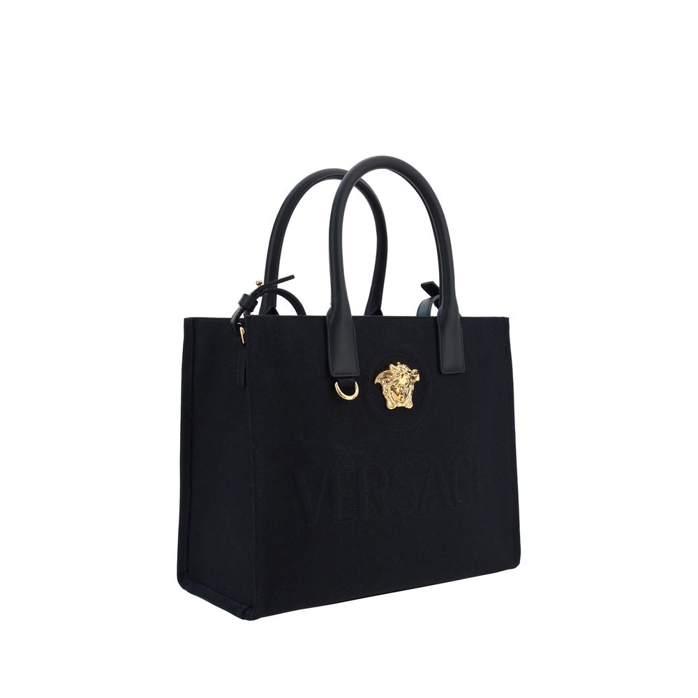 Versace Black Cotton Shoulder Bag - ClickThatClicks 