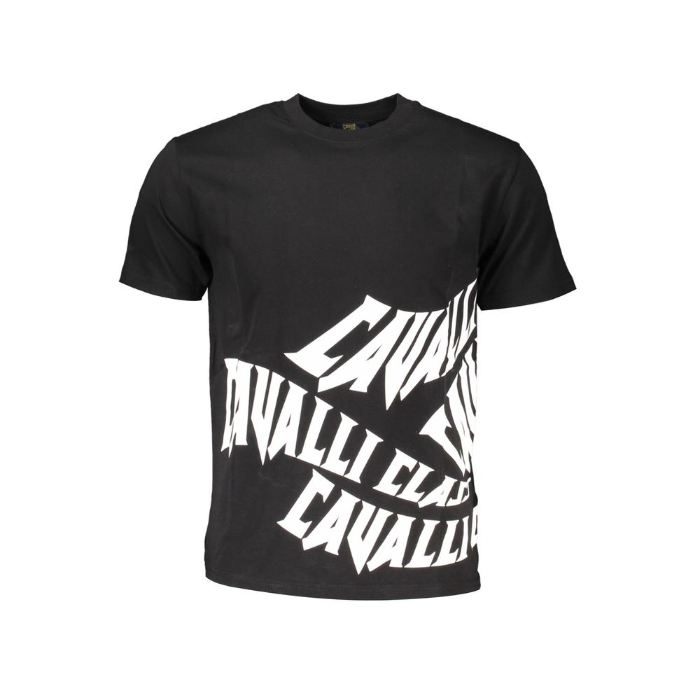 Cavalli Class Black Cotton T-Shirt