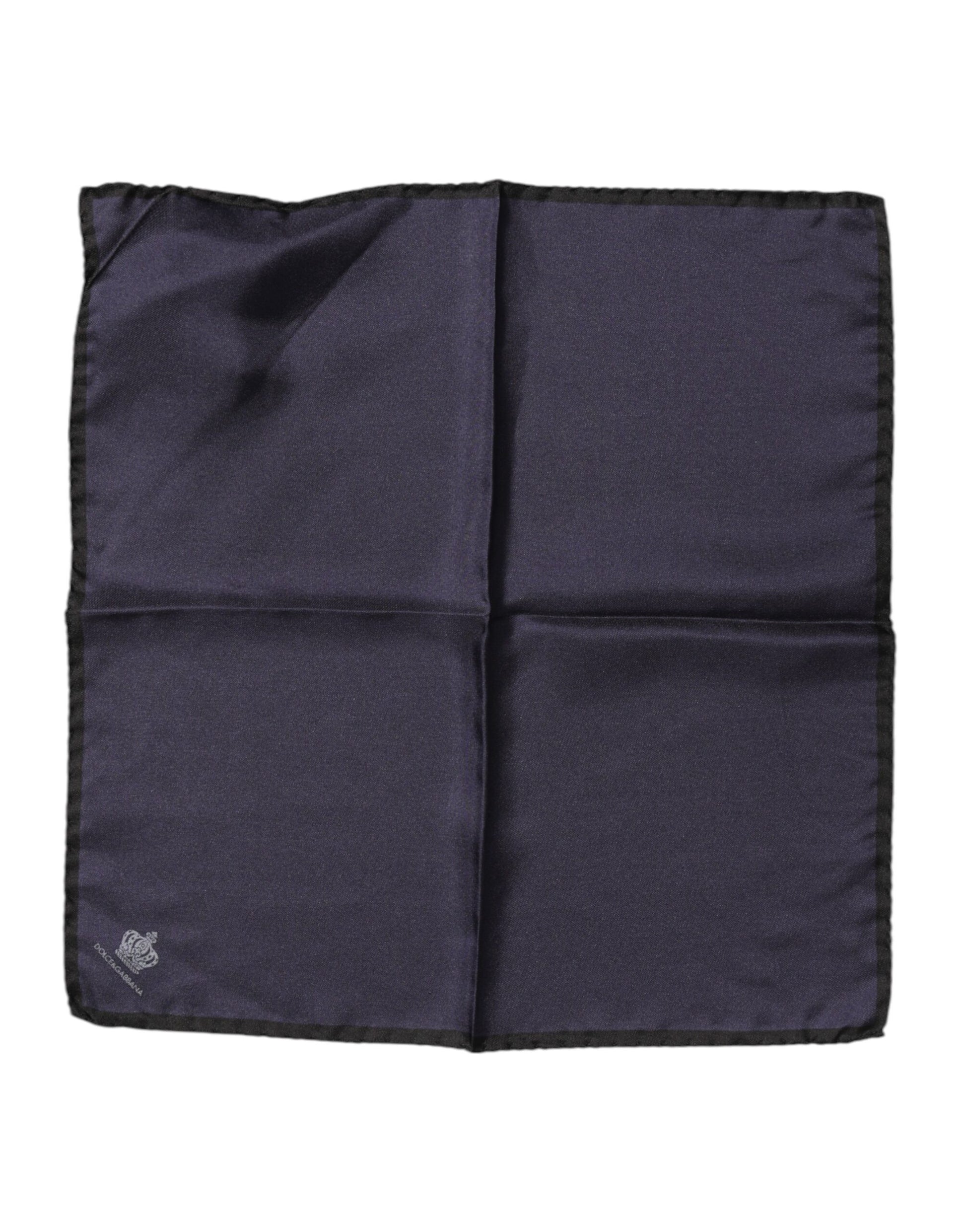 Dolce & Gabbana Blue DG Crown Silk Square Men Foulard Scarf - ClickThatClicks 