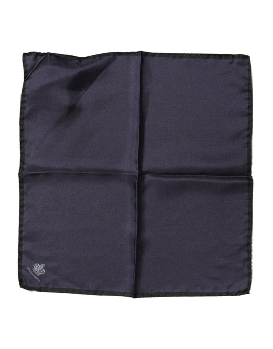 Dolce & Gabbana Blue DG Crown Silk Square Men Foulard Scarf - ClickThatClicks 
