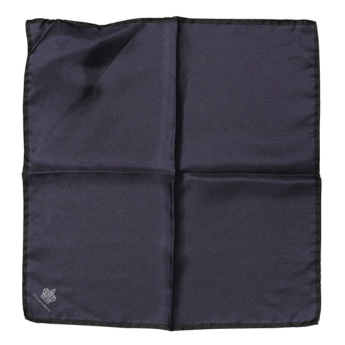 Dolce & Gabbana Blue DG Crown Silk Square Men Foulard Scarf - ClickThatClicks 