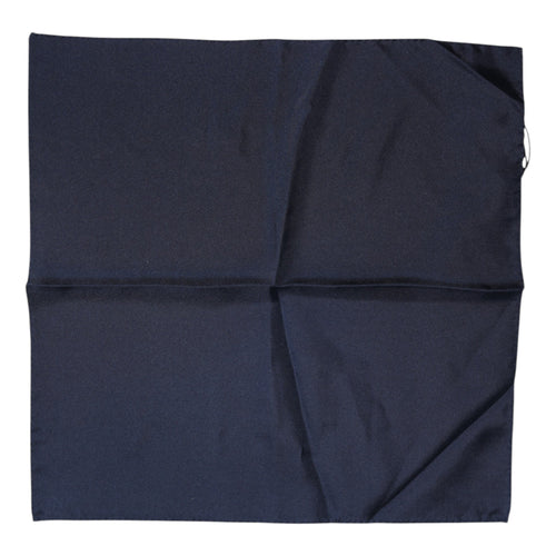 Dolce & Gabbana Dark Blue Silk Square Men Foulard Scarf - ClickThatClicks 