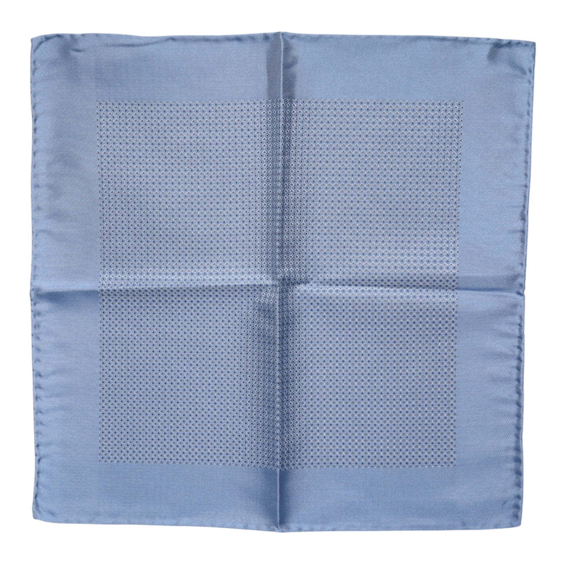 Dolce & Gabbana Light Blue Silk Square Men Foulard Scarf - ClickThatClicks 