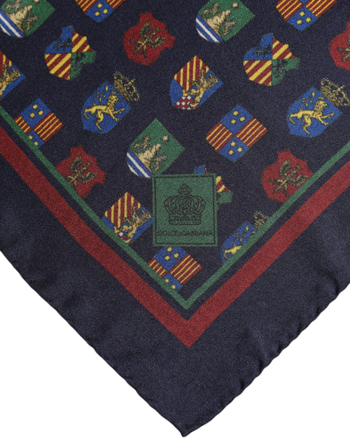 Dolce & Gabbana Multicolor Medals Square Foulard Scarf - ClickThatClicks 