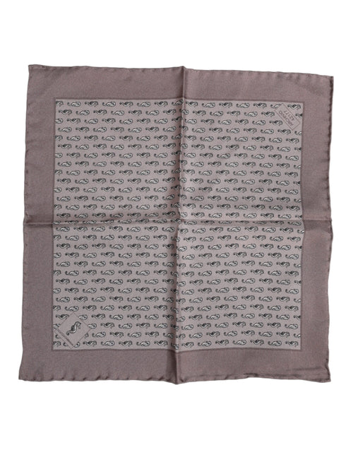 Dolce & Gabbana Brown Sea Horse Silk Square Foulard Scarf - ClickThatClicks 