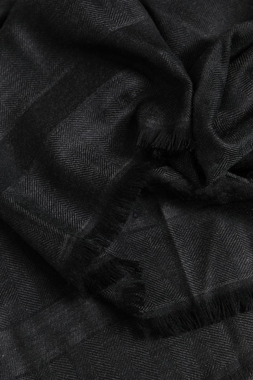 Dolce & Gabbana Dark Gray Cashmere Fringes Neck Warmer Scarf - ClickThatClicks 