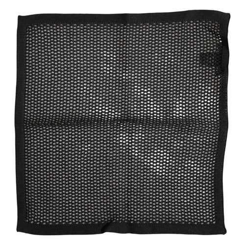 Dolce & Gabbana Black Patterned Cotton Square Foulard Scarf - ClickThatClicks 