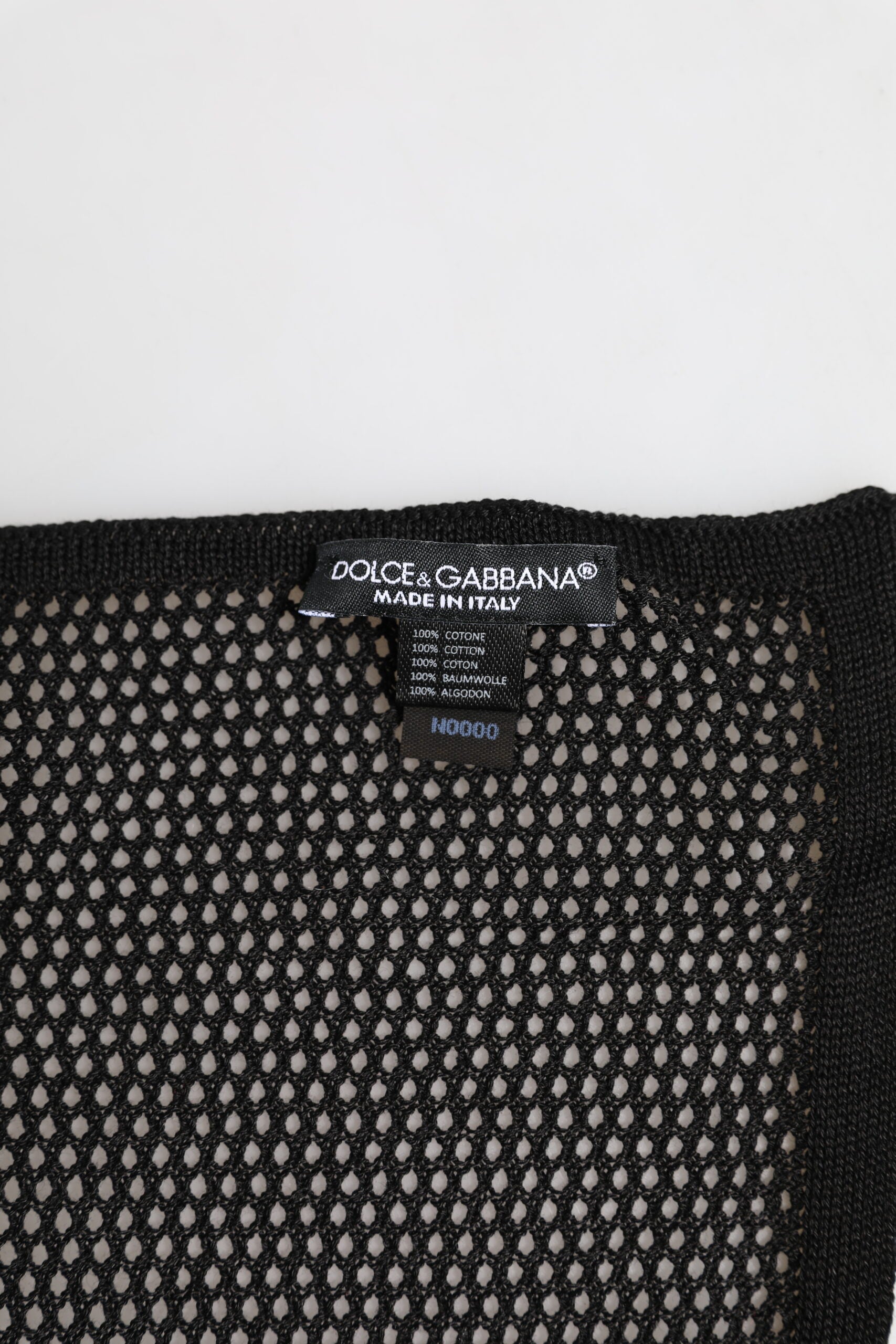 Dolce & Gabbana Black Patterned Cotton Square Foulard Scarf - ClickThatClicks 