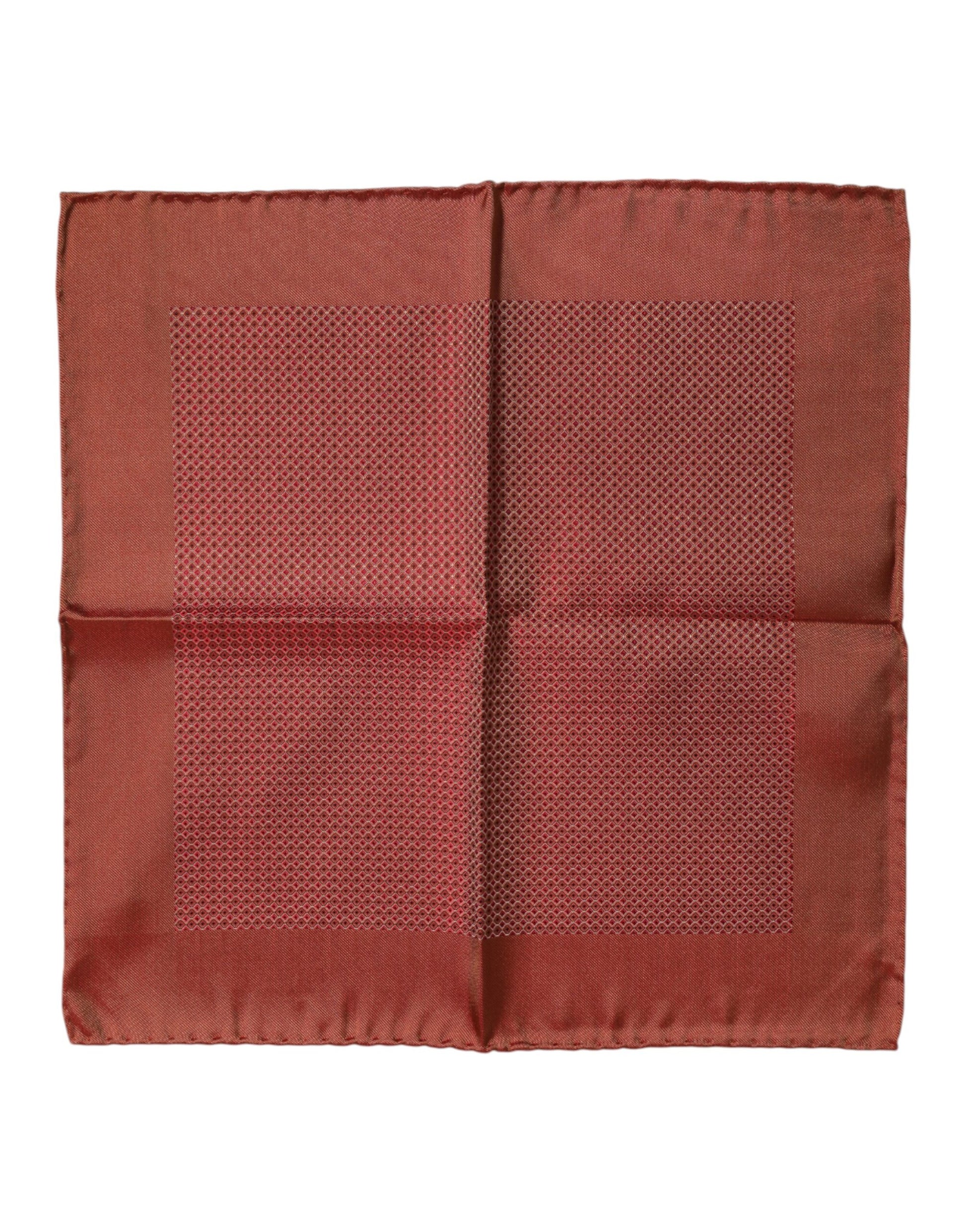 Dolce & Gabbana Orange Silk Square Men Foulard Scarf - ClickThatClicks 