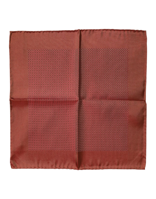Dolce & Gabbana Orange Silk Square Men Foulard Scarf - ClickThatClicks 