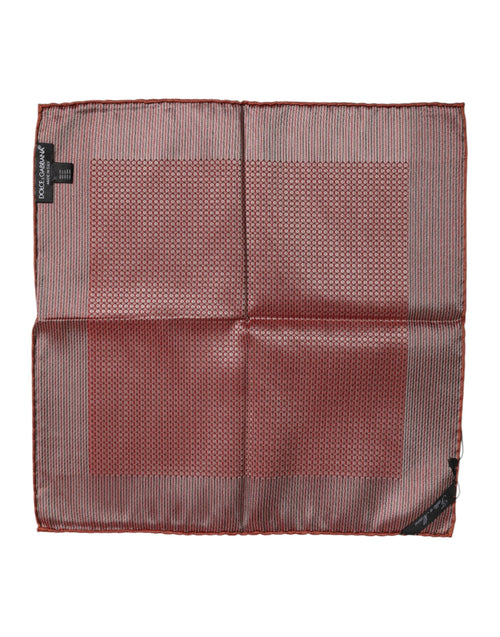 Dolce & Gabbana Orange Silk Square Men Foulard Scarf - ClickThatClicks 