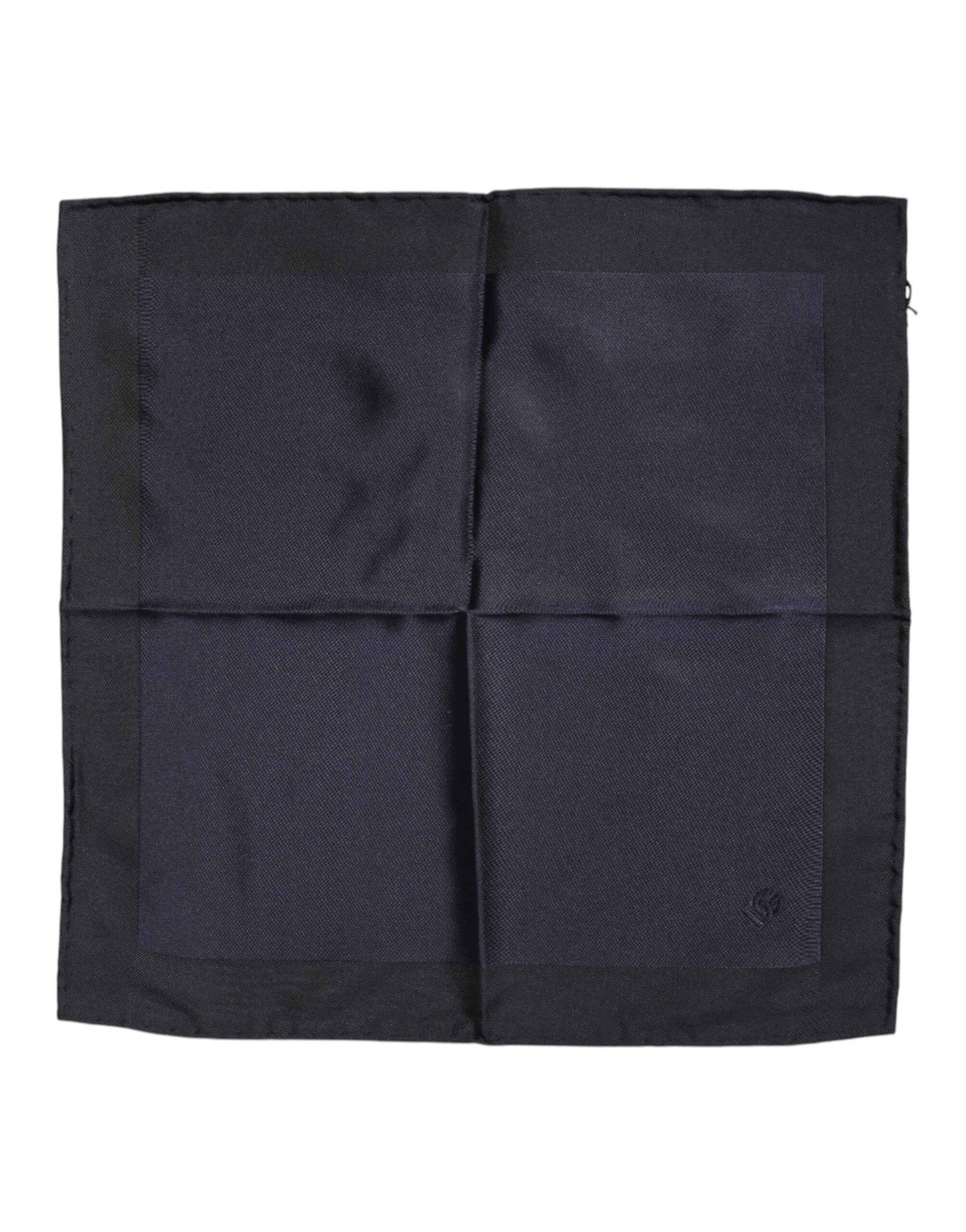 Dolce & Gabbana Dark Blue Silk Square Men Foulard Scarf - ClickThatClicks 