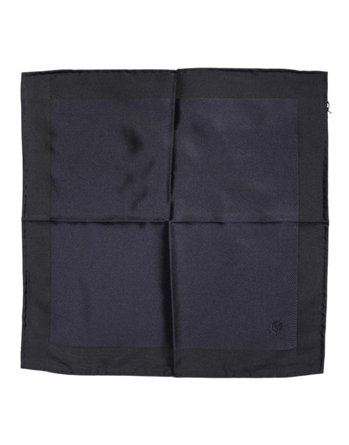Dolce & Gabbana Dark Blue Silk Square Men Foulard Scarf - ClickThatClicks 