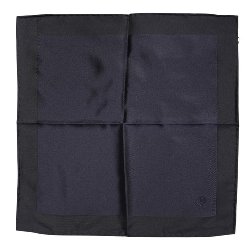 Dolce & Gabbana Dark Blue Silk Square Men Foulard Scarf - ClickThatClicks 