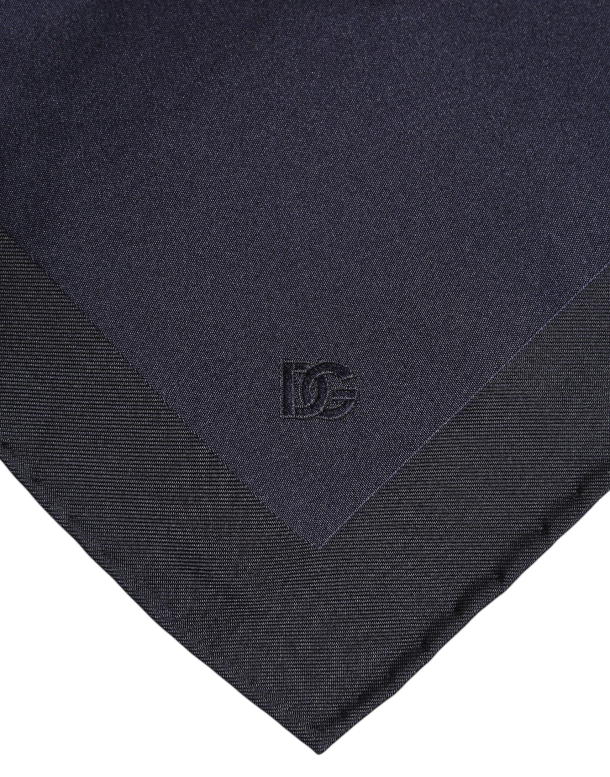 Dolce & Gabbana Dark Blue Silk Square Men Foulard Scarf - ClickThatClicks 