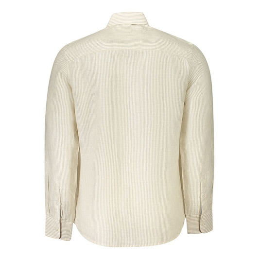 North Sails Beige Linen Men Shirt