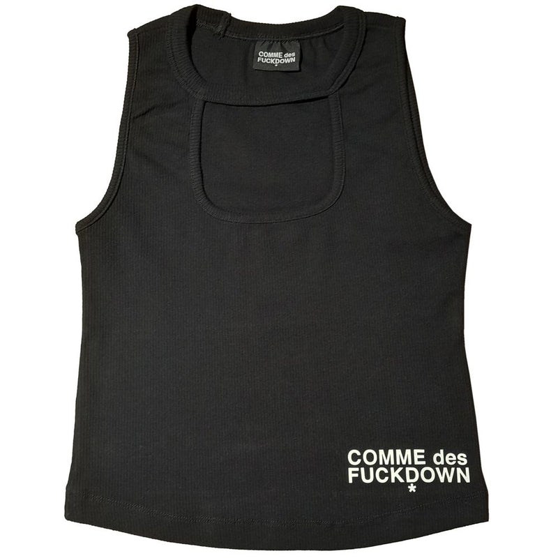Comme Des Fuckdown Black Cotton Women Top