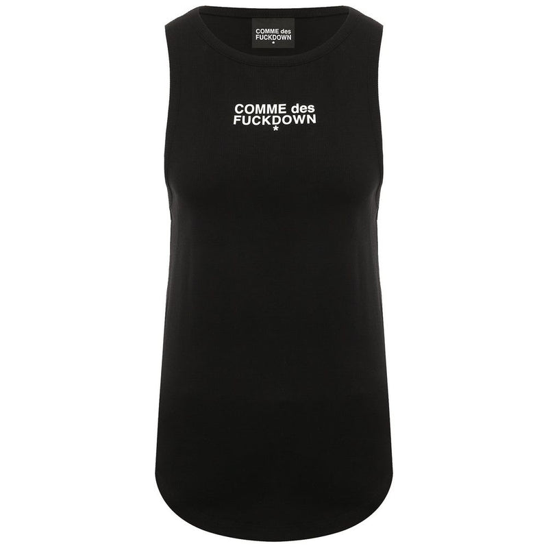 Comme Des Fuckdown "Black Cotton Women Tank Top"