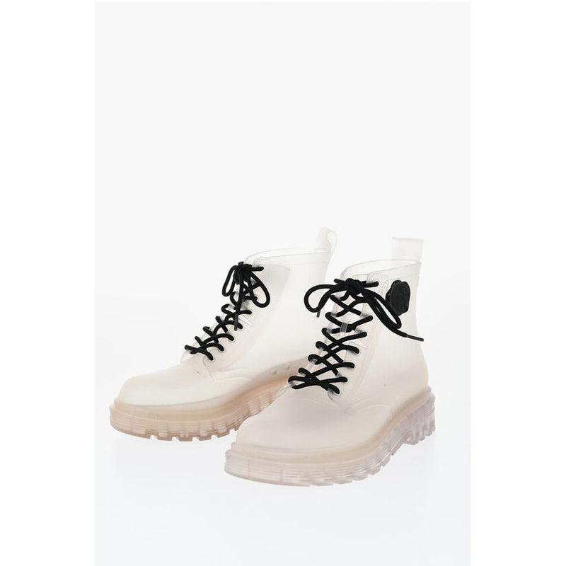 Viktor & Rolf MELISSA Transparent Rubber COTURNO Combat Booties