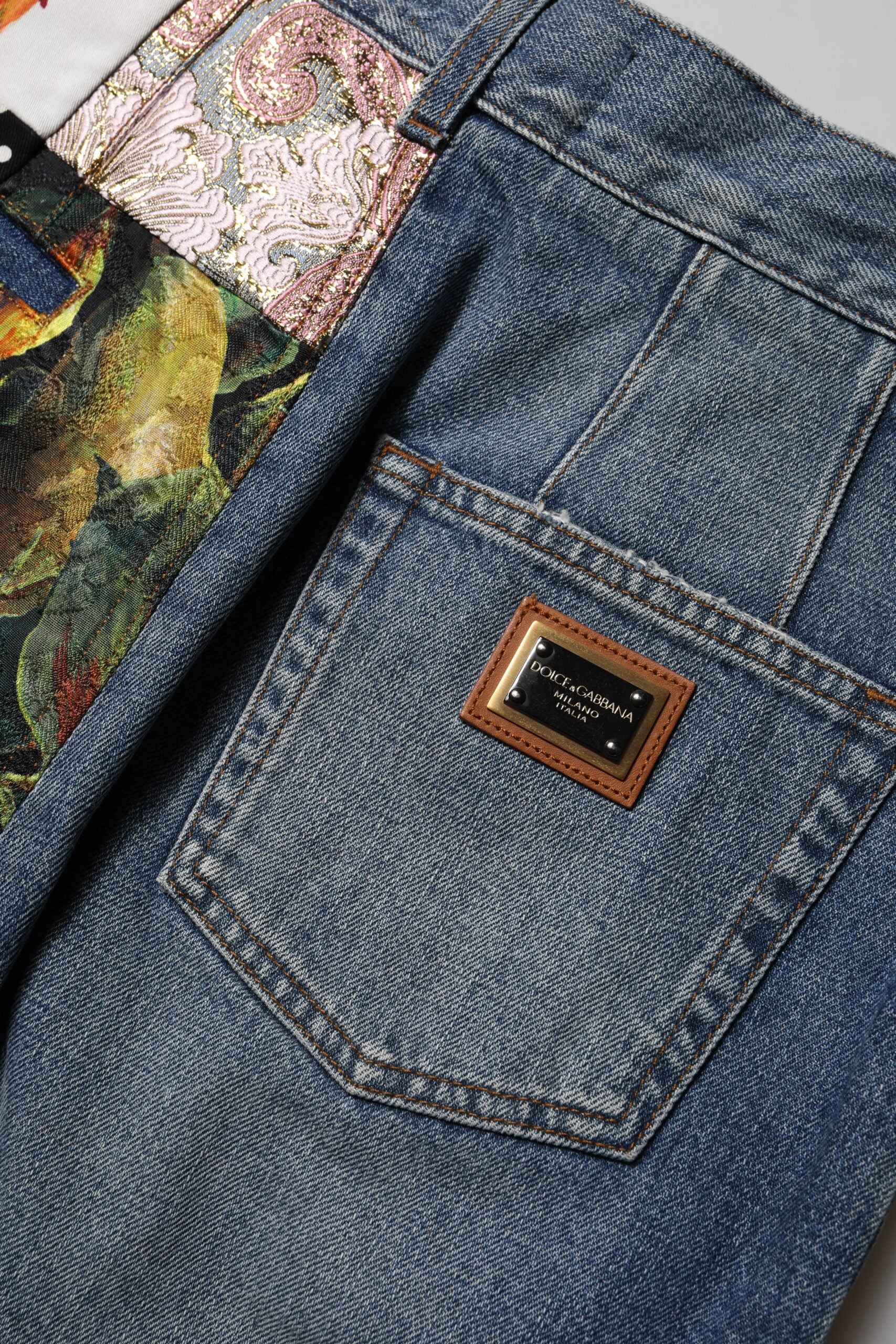 Dolce & Gabbana Blue AMBER Patchwork High Waist Denim Jeans - ClickThatClicks 
