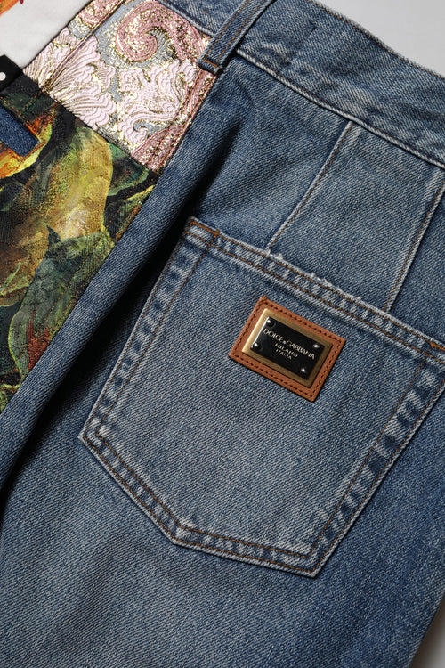 Dolce & Gabbana Blue AMBER Patchwork High Waist Denim Jeans - ClickThatClicks 
