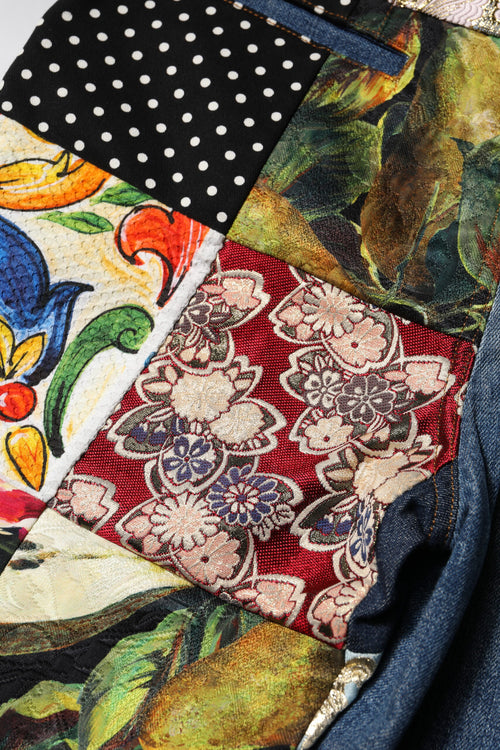 Dolce & Gabbana Blue AMBER Patchwork High Waist Denim Jeans - ClickThatClicks 